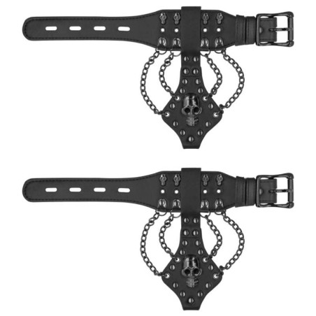 MENOTTES "SKULLS ANS BONES WITH CHAINS TETE DE MORT" DE "OUCH"