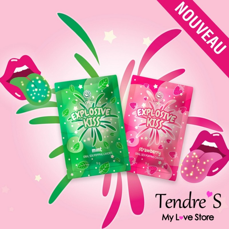 BONBONS PETILLANTS MENTHE "EXPLOSIVE KISS" DE "SECRET PLAY"
