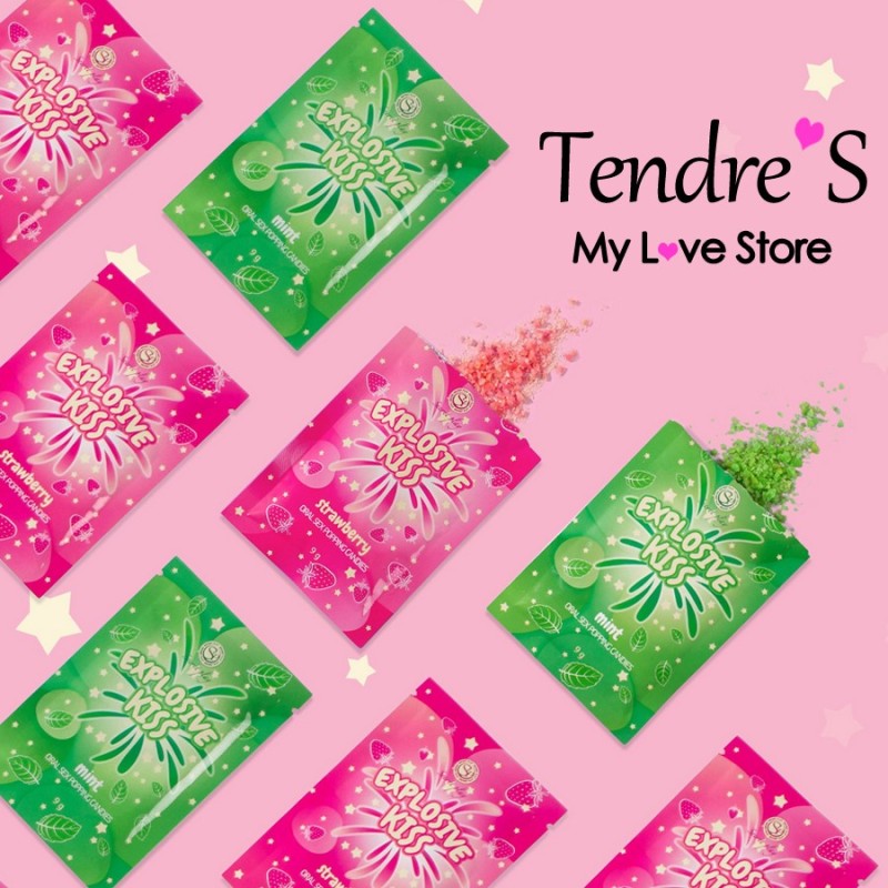 BONBONS PETILLANTS FRAISE "EXPLOSIVE KISS" DE "SECRET PLAY"