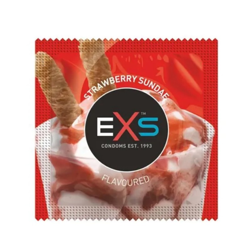 PRESERVATIF "EXS STRAWBERRY SUNDAE"