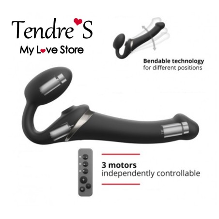 Love toys LOVE TOY CEINTURE SANS CEINTURE VIBRANT NOIR STRAP ON ME TAILLE: M