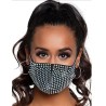 MASQUE FASHION "COCO RHINESTONE" BLACK AVEC STRASS