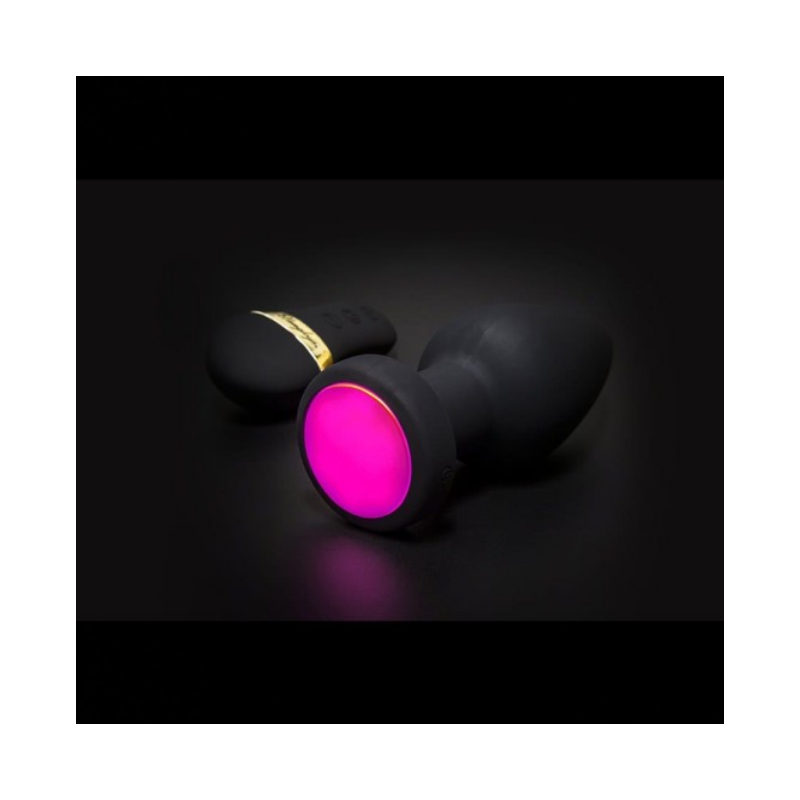 Plugs & Chapelets Anals PLUG VIBRANT ZEUS AVEC LED A TELECOMMANDE DE YRANUS TAILLE S