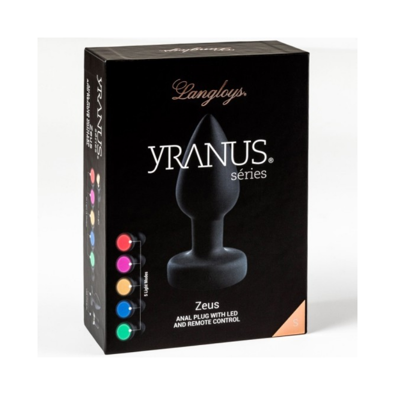 PLUG VIBRANT "ZEUS" AVEC LED A TELECOMMANDE DE "YRANUS" TAILLE S