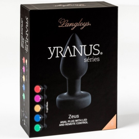 Plugs & Chapelets Anals PLUG VIBRANT ZEUS AVEC LED A TELECOMMANDE DE YRANUS TAILLE S