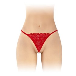 STRING "VENUSINA" ROUGE AVEC PERLES DE "FASHION SECRET"