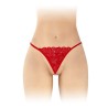 STRING "VENUSINA" ROUGE AVEC PERLES DE "FASHION SECRET"