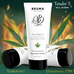 Bien Etre LUBRIFIANT GEL HUILE CANNABIS CHAUFFANT DE "BRUMA" 100 ML