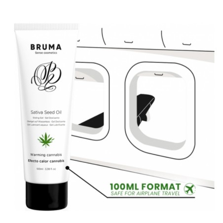 Bien Etre LUBRIFIANT GEL HUILE CANNABIS CHAUFFANT DE "BRUMA" 100 ML