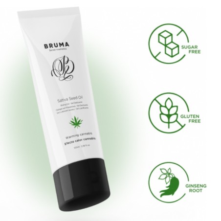 LUBRIFIANT GEL HUILE CANNABIS CHAUFFANT DE "BRUMA"
