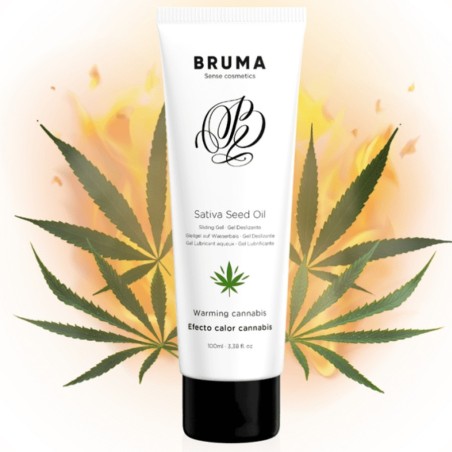 Bien Etre LUBRIFIANT GEL HUILE CANNABIS CHAUFFANT DE "BRUMA" 100 ML