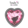 PLUG ANAL ARGENTE COEUR ROSE TAILLE L DE "INTENSE"