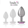 PLUG ANAL ARGENTE COEUR ROSE TAILLE L DE "INTENSE"