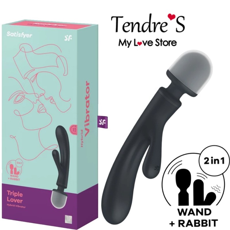 RABBIT ET WAND "TRIPLE LOVER" DE "SATISFYER"