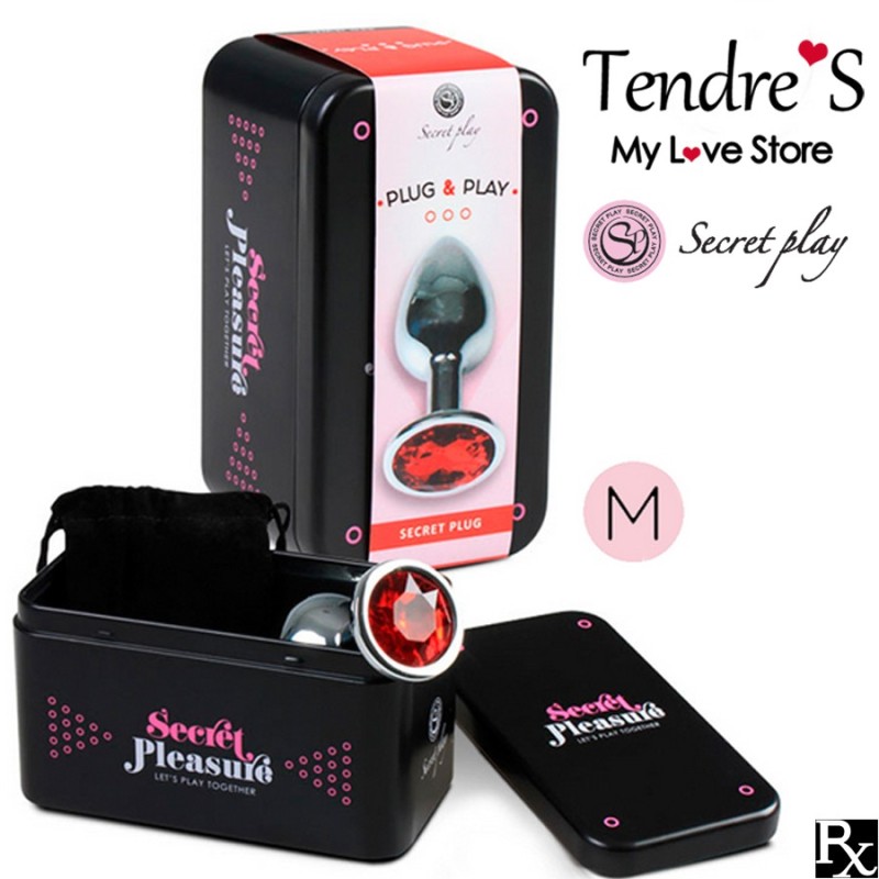 Plugs & Chapelets Anals PLUG METAL ROUGE TAILLE M DE SECRET PLAY