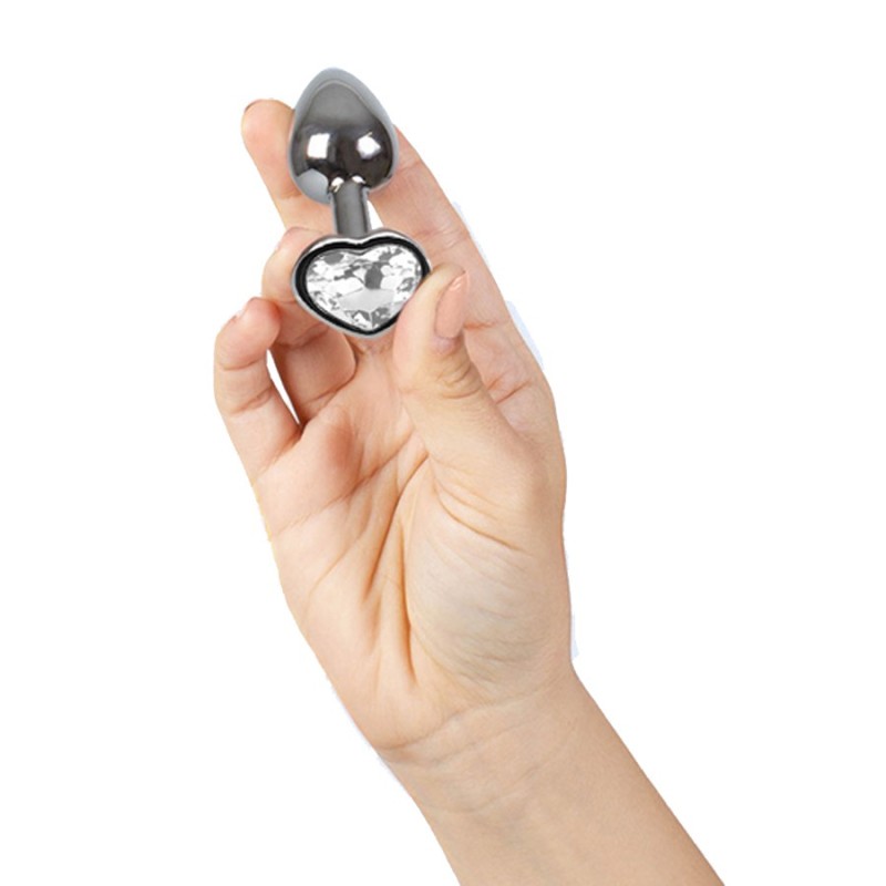 PLUG METAL COEUR DIAMANT TAILLE S DE "SECRET PLAY"