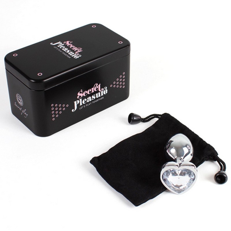 PLUG METAL COEUR DIAMANT TAILLE S DE "SECRET PLAY"