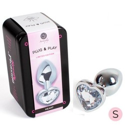 PLUG METAL COEUR DIAMANT TAILLE S DE "SECRET PLAY"