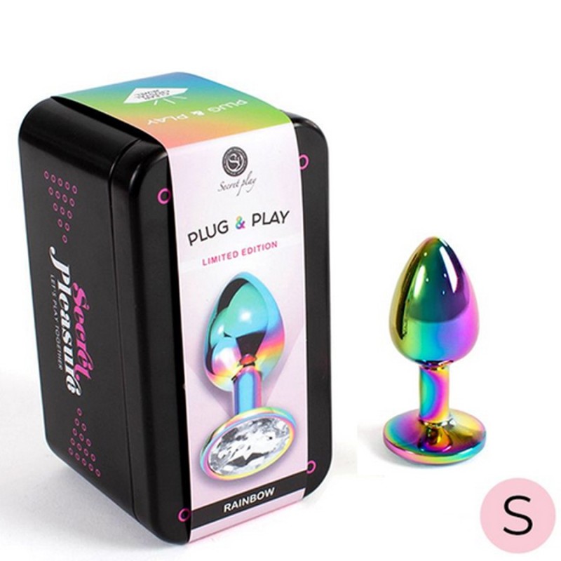 PLUG METAL RAINBOW TAILLE :S DE "SECRET PLAY"