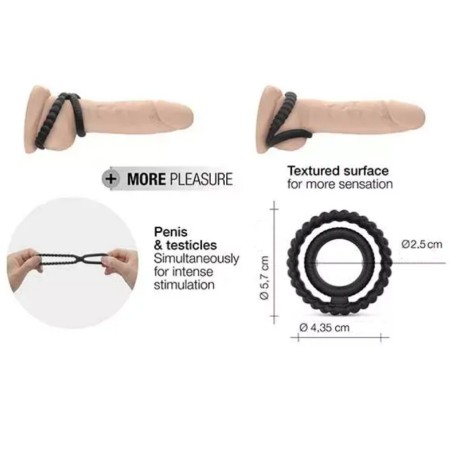 DOUBLE COCKRING "DUAL RING" DE "DORCEL"