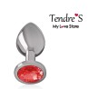 Plugs & Chapelets Anals PLUG ANAL ARGENTE CRISTAL ROUGE TAILLE S DE INTENSE