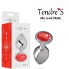 Plugs & Chapelets Anals PLUG ANAL ARGENTE CRISTAL ROUGE TAILLE S DE INTENSE