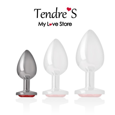 PLUG ANAL ARGENTE COEUR ROSE TAILLE M DE "INTENSE"