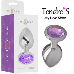 PLUG ANAL ARGENTE CRISTAL VIOLET TAILLE L DE "INTENSE"