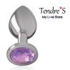 Plugs & Chapelets Anals PLUG ANAL ARGENTE CRISTAL VIOLET TAILLE L DE INTENSE