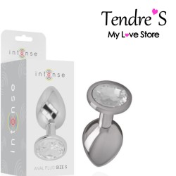 PLUG ANAL ARGENTE CRISTAL TAILLE S DE "INTENSE"