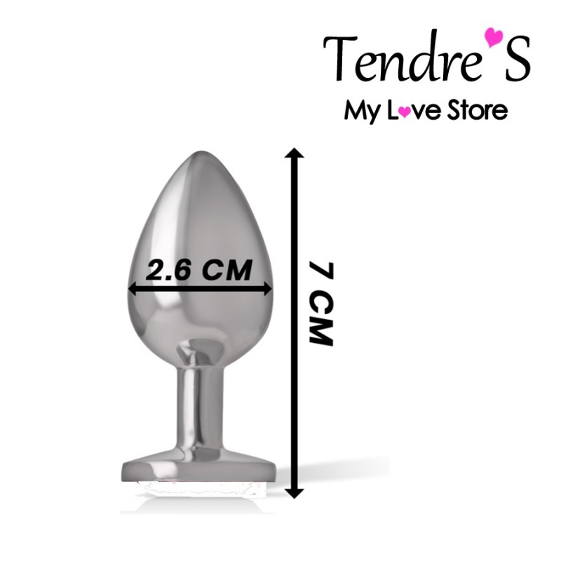PLUG ANAL ARGENTE CRISTAL TAILLE S DE "INTENSE"