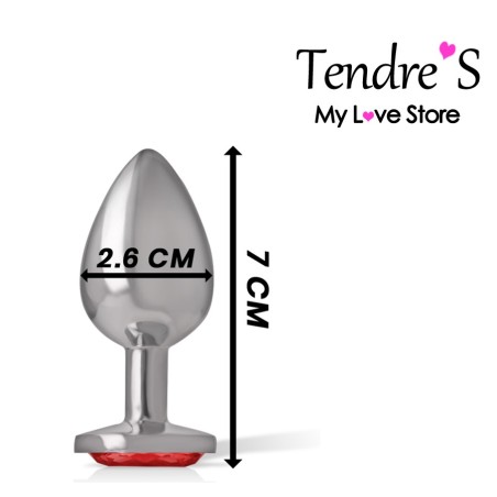 PLUG ANAL ARGENTE COEUR ROSE TAILLE S DE "INTENSE"
