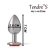 PLUG ANAL ARGENTE COEUR ROSE TAILLE S DE "INTENSE"