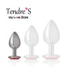 PLUG ANAL ARGENTE COEUR ROSE TAILLE S DE "INTENSE"