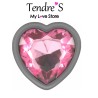 Plugs & Chapelets Anals PLUG ANAL ARGENTE COEUR ROSE TAILLE S DE INTENSE