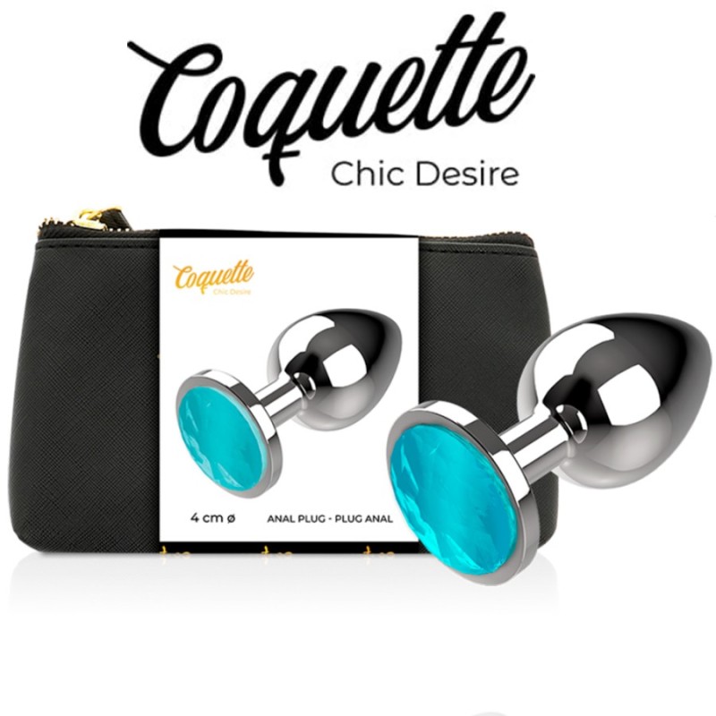 PLUG METAL TURQUOISE TAILLE L COQUETTE CHIC DESIRE