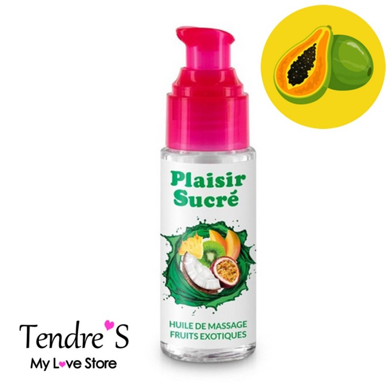 HUILE DE MASSAGE PLAISIR SUCRE 50 ML FRUITS EXOTIQUES