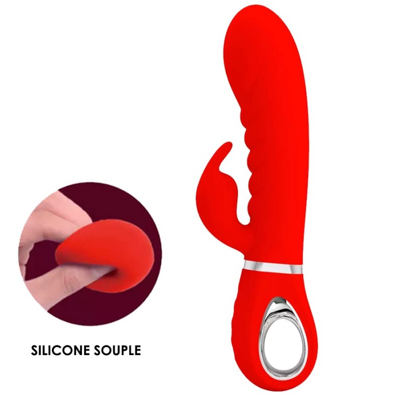 RABBIT PRESCOTT ROUGE ULTRA SOUPLE DE PRETTY LOVE