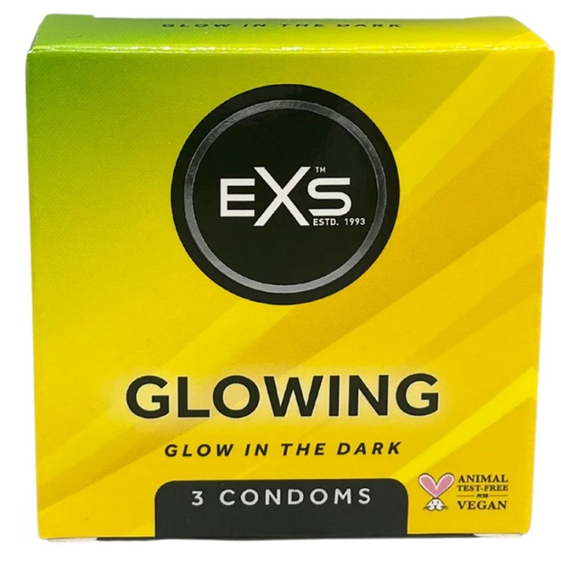 PRESERVATIF PHOSPHORESCENT X3 GLOWING CONDOMS EXS