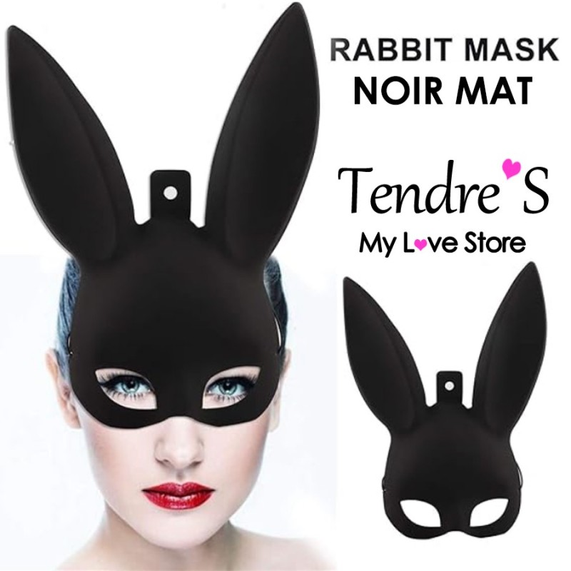 Lingerie MASQUE RABBIT MASK NOIR MAT