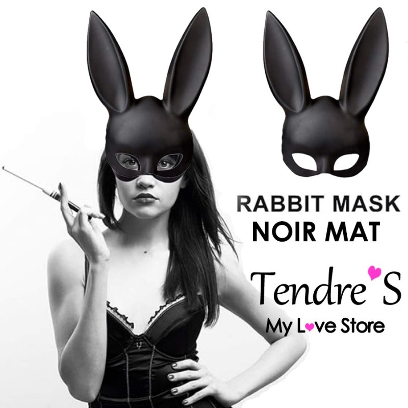 MASQUE RABBIT MASK NOIR MAT