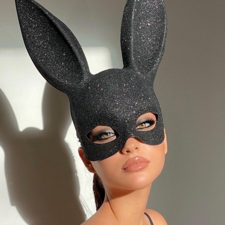 MASQUE RABBIT MASK NOIR PAILLETTES