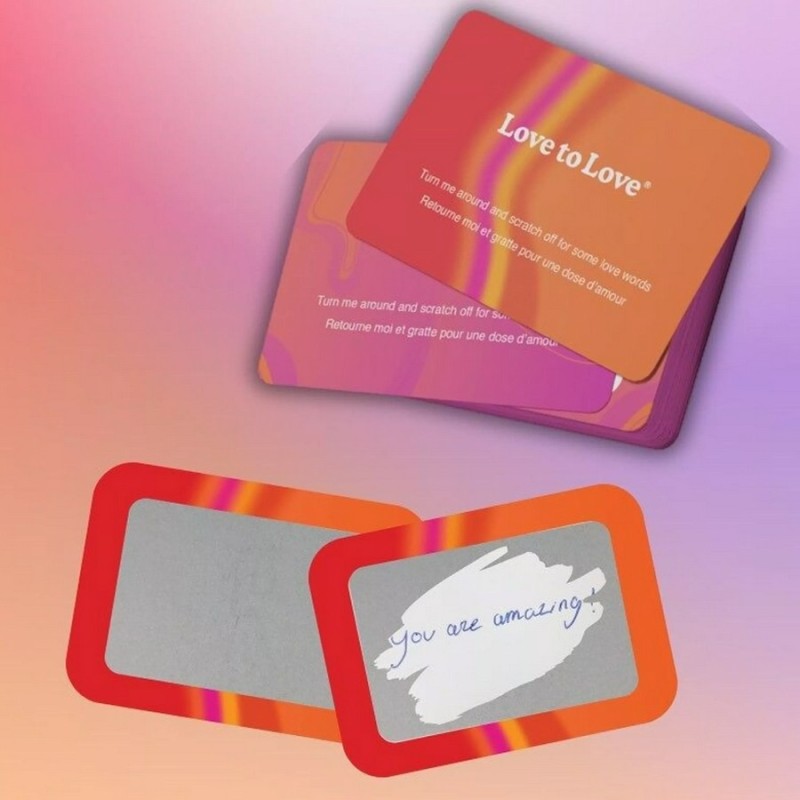 Jeux et Livres CARTES MESSAGES PERSONNALISABLES A GRATTER GLIMMERS DE LOVE TO LOVE