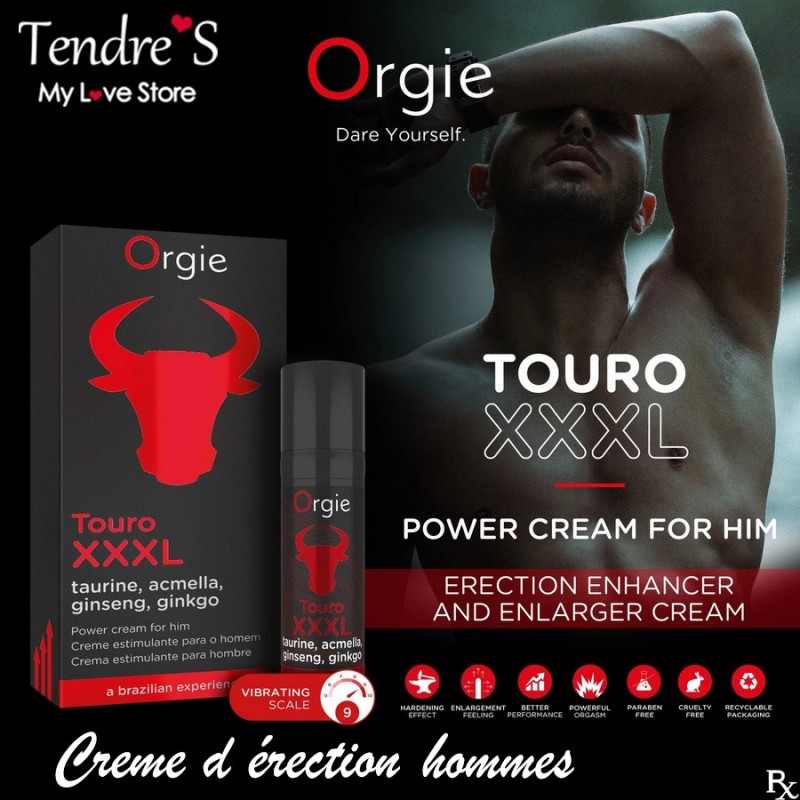 Aphrodisiaques CREME D ERECTION TOURO XXXL DE ORGIE
