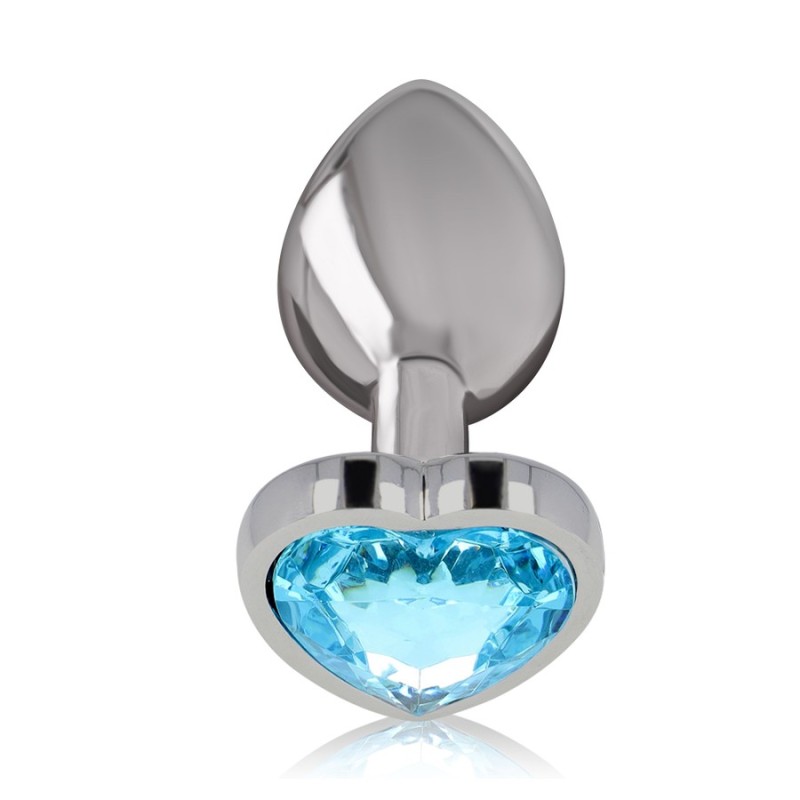 PLUG ANAL ARGENTE COEUR BLEU TAILLE S DE INTENSE