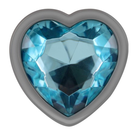 PLUG ANAL ARGENTE COEUR BLEU TAILLE S DE INTENSE