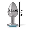 PLUG ANAL ARGENTE COEUR BLEU TAILLE S DE INTENSE