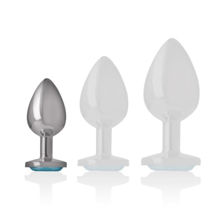 Plugs & Chapelets Anals PLUG ANAL ARGENTE COEUR BLEU TAILLE S DE INTENSE