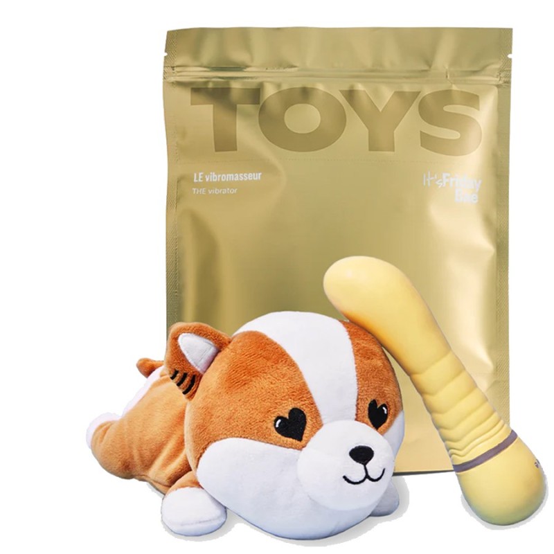 TROUSSE SEXTOYS PELUCHE SHIBAE AVEC SEXTOY JAUNE VIBRANT DE FRIDAY BAE