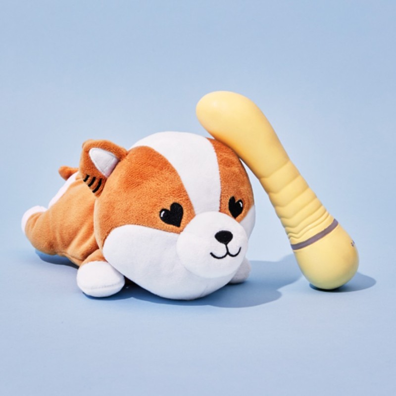 Love toys TROUSSE PELUCHE SHIBAE AVEC SEXTOY JAUNE VIBRANT DE FRIDAY BAE